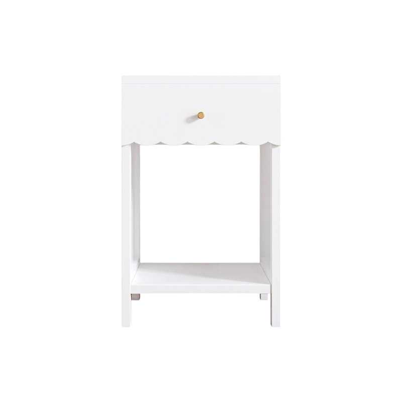 Nightstand Bedside Table  With Drawer And Open Shelf