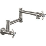 Pot Filler - Dual Handle Wall Mount - Traditional
