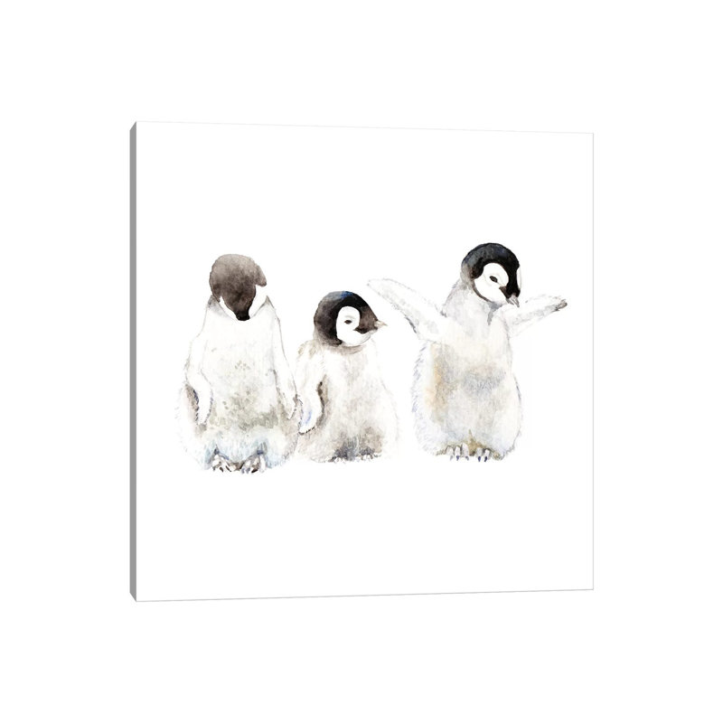 Penguin Chicks 1 Piece Wrapped Canvas Painting, 30.48 cm H x 30.48 cm W