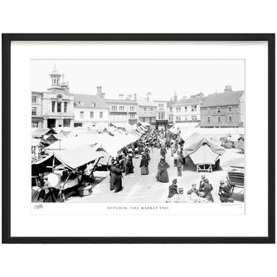 Hitchin, The Market 1901 by Francis Frith - Single Picture Frame Print