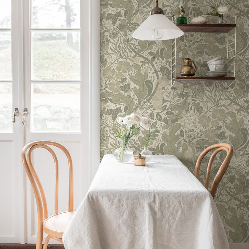 Hjarterum 10.05m x 53cm Wallpaper Roll, Cream