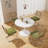 5 - Piece Pedestal Dining Table Set-90308391-90308388-90308386