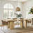 86" Luxe Solid Oak Capsule Dining Table with Pillar Legs-97991576