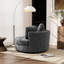 Fauteuil d'appoint en tonneau pivotant surdimensionné rembourré-894917054