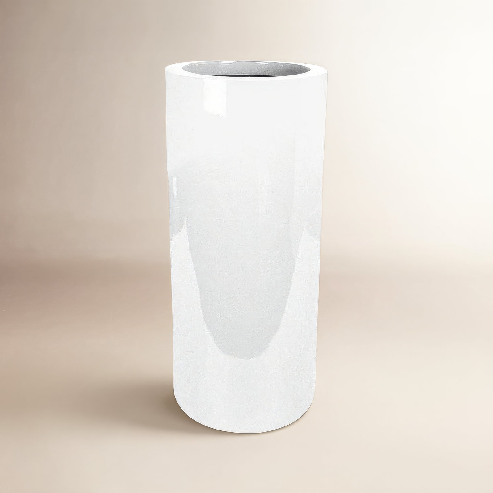 Laki Pot Planter, White, 39" H x 16" W x 31" D