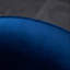 Fauteuil pivotant en velours bleu pour le salon - Élégante chaise décorative avec passepoil-551556046
