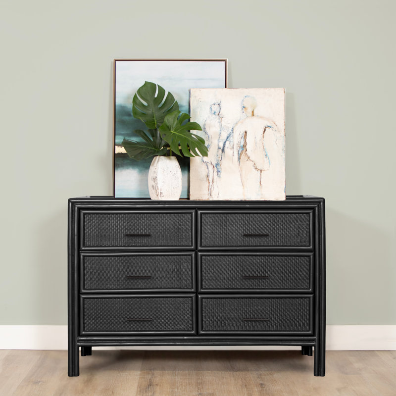 Aruba 6 - Drawer Dresser, Black