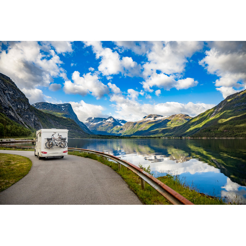 Family Vacation Travel Rv, Holiday Trip In Motorhome by Cookelma - Wrapped Canvas Print, 20cm H x 30cm W x 3.8cm D