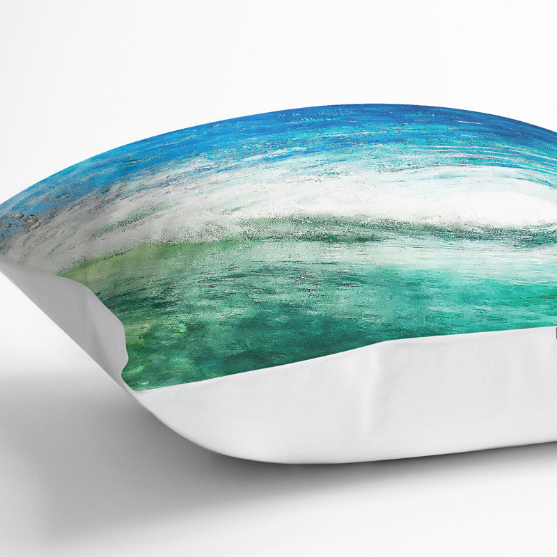 Within the Wave Cushion with Filling, 40cm H x 40cm W x 15cm D, White