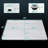 60'' W X 36'' D Acrylic Corner Shower Base Rectangular Double Threshold Bathroom Shower Floor Pan Walk-in White Shower Tray with Center Drain Cover-113022043