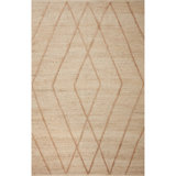 Bement Geometric Handwoven Ivory/Natural Area Rug