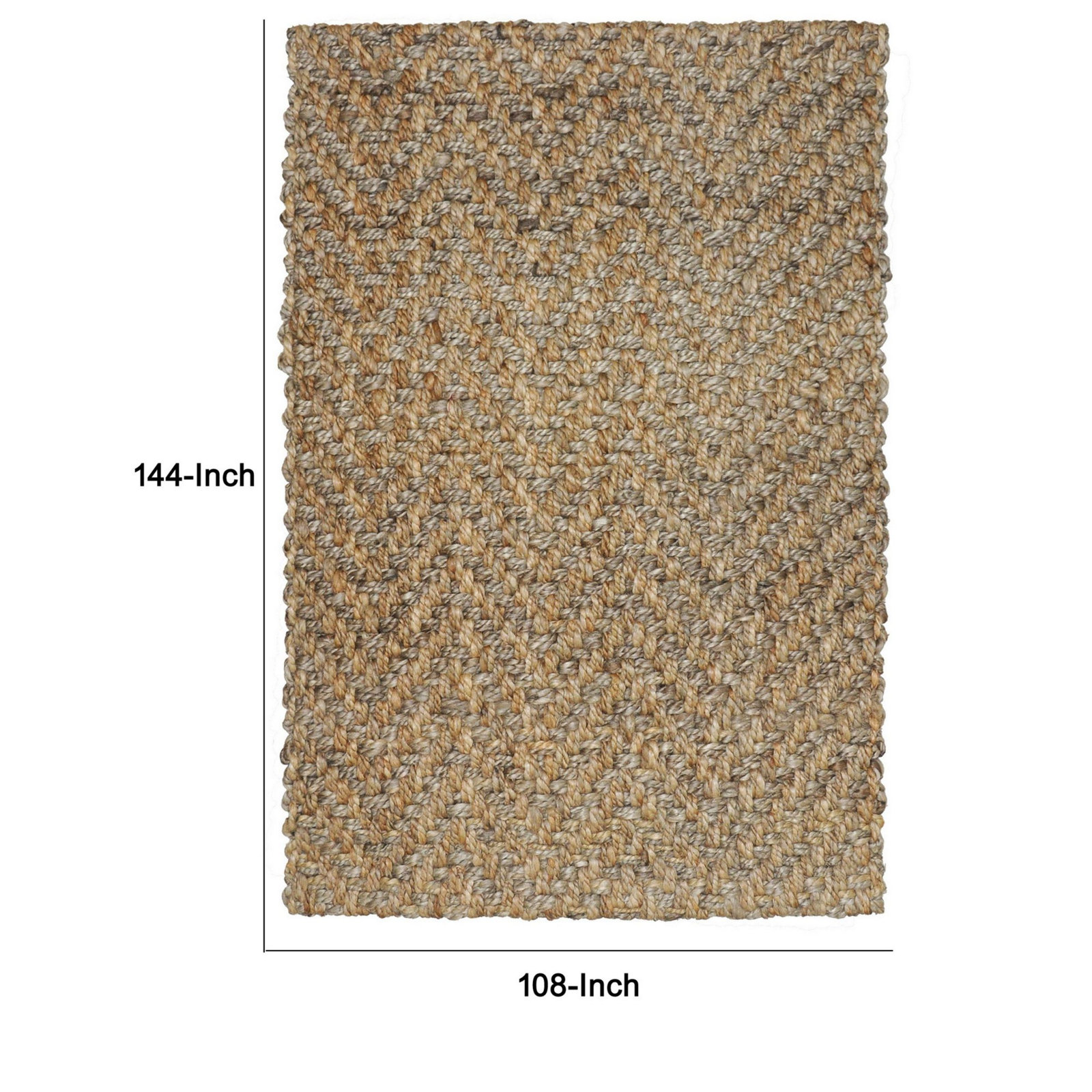 Jiona Handmade Jute / Sisal Brown Rug, Rectangle 9' x 12'