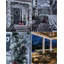 Guirlande lumineuse de Noël de 15 m (50 pi) avec 1000 DEL, télécommande et minuterie, blanc pur, effet pétard, à brancher, fonction mémoire et 12 modes d'éclairage, étanche, pour fenêtre, porche ou extérieur.-615812433