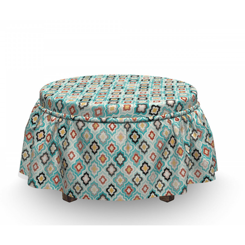 Housse pour repose-pieds à coussins carrés, Pattern 2