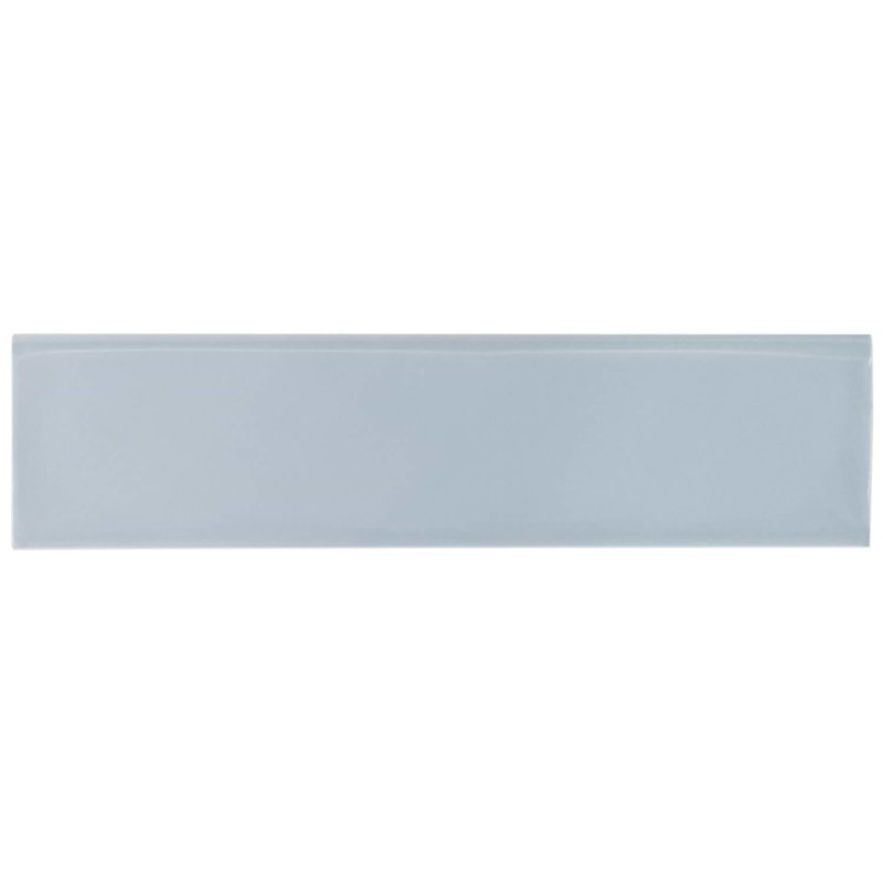 Manchester 3x12 Glossy Ceramic Bullnose, Dew Blue