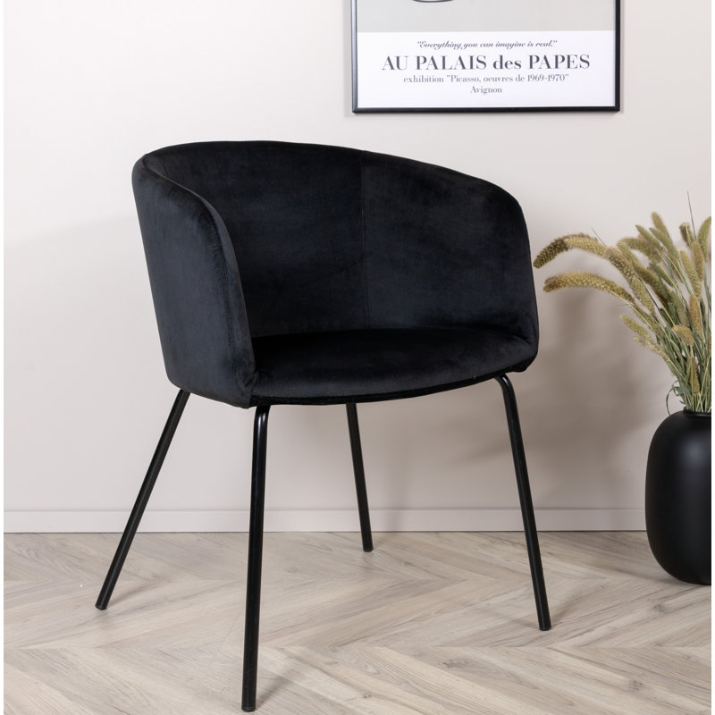 Dolson 49cm H Upholstered Armchair, Black