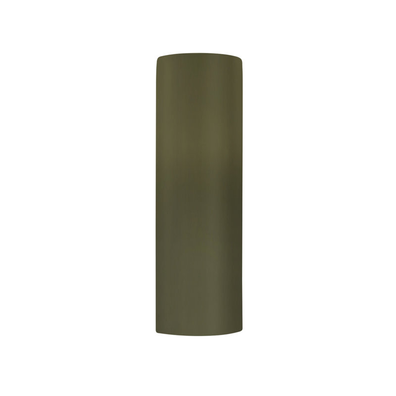 Applique murale en céramique Ambiance, Vert mat, H 17 po x l 5,25 po x P 4 po, Non
