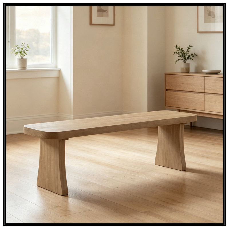 Banc en bois avec pieds robustes