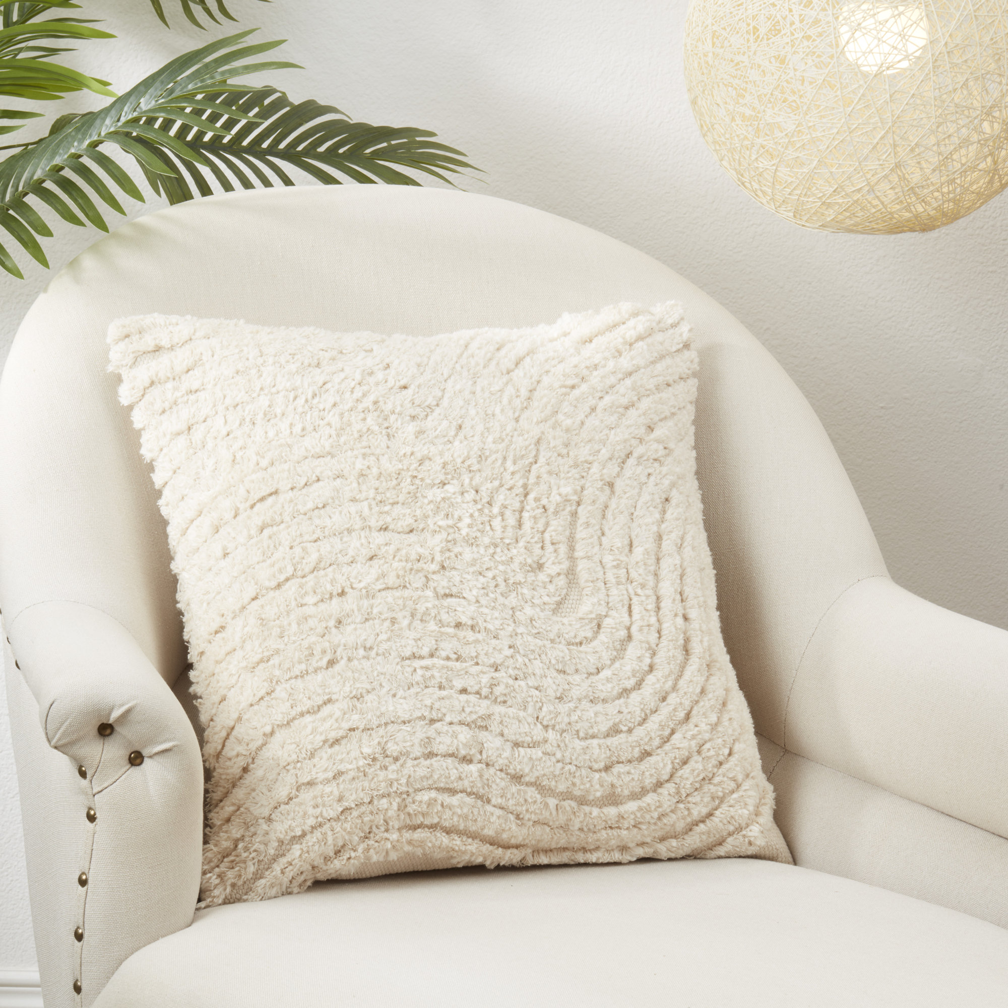 Adelaide Collection Cotton Throw Pillow, Polyester
