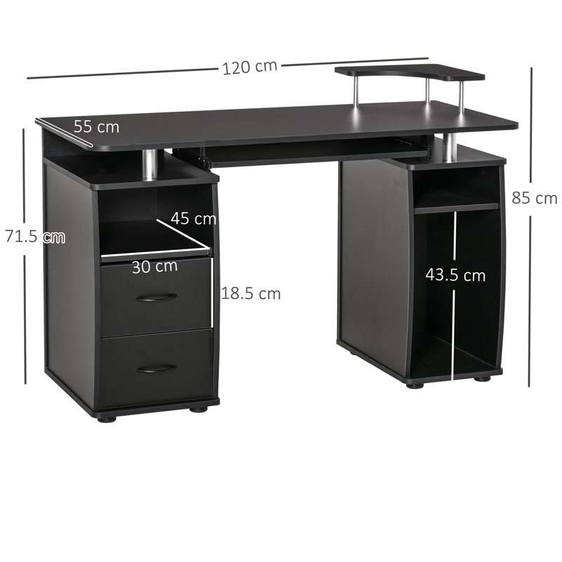 Altheda Computer Desk, Black