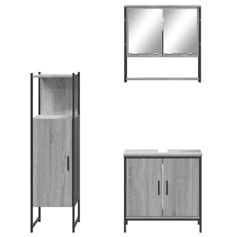 Adasyn Bathroom Furniture Suite, Grey Sonoma
