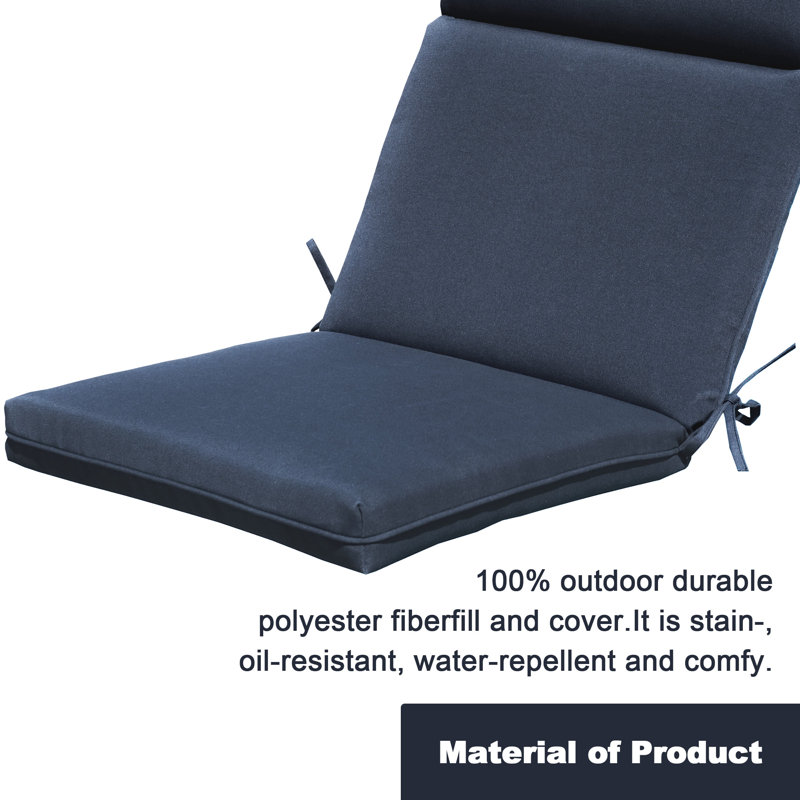 Coussins de chaise Adirondack d'extérieur / intérieur, coussin de remplacement pour meubles de patio à haut dossier