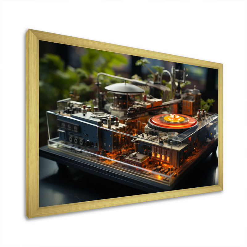 Vinyle Macro II, reproduction sur toile, H 30 po x l 40 po x P 1,5 po, Cadre photo doré simple