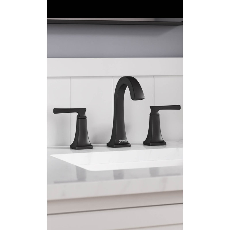 Belmeade Widespread Faucet 2-handle Bathroom Faucet with Drain Assembly, Matte Black