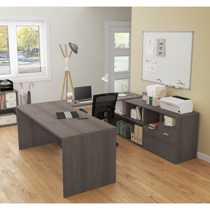 Bureau U-Executive réversible Opsincs, Écorce gris