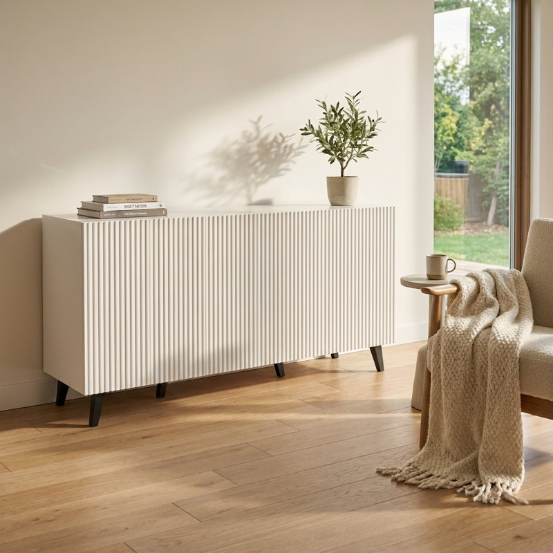 Blenda 60.2" Sideboard with Matte Finish, White