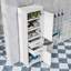Armoire de rangement en bois avec tiroirs et tablettes