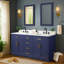 Meuble-lavabo double 66 po avec tiroirs, tablette, prise de courant et plateau en marbre d'ingénierie-1421479580-1421479575