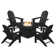Vineyard Curveback Adirondack 5-Piece Conversation Set with Fire Pit Table