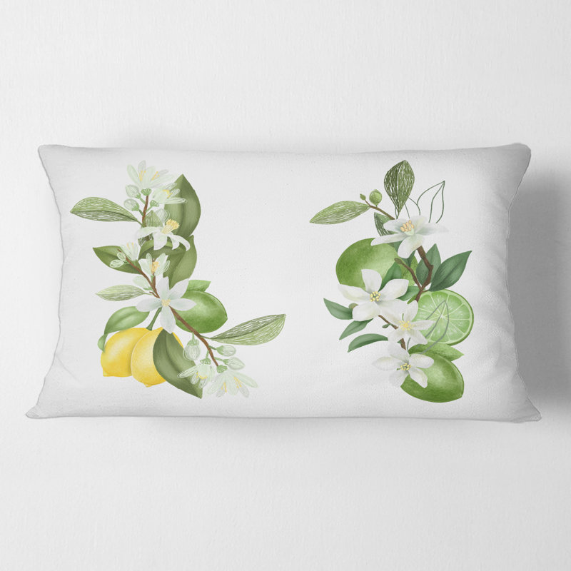 Housse et insert de coussin Bouquet of Blooming Lemon Tree Branches