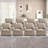  33'' Wide Modern Linen Striped Swivel Upholstered Arm Accent Chair (Set of 8)-1559731498-1562669756