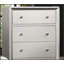 Commode luxueuse à 4 tiroirs avec finition champagne et quincaillerie en nickel brossé pour les chambres contemporaines