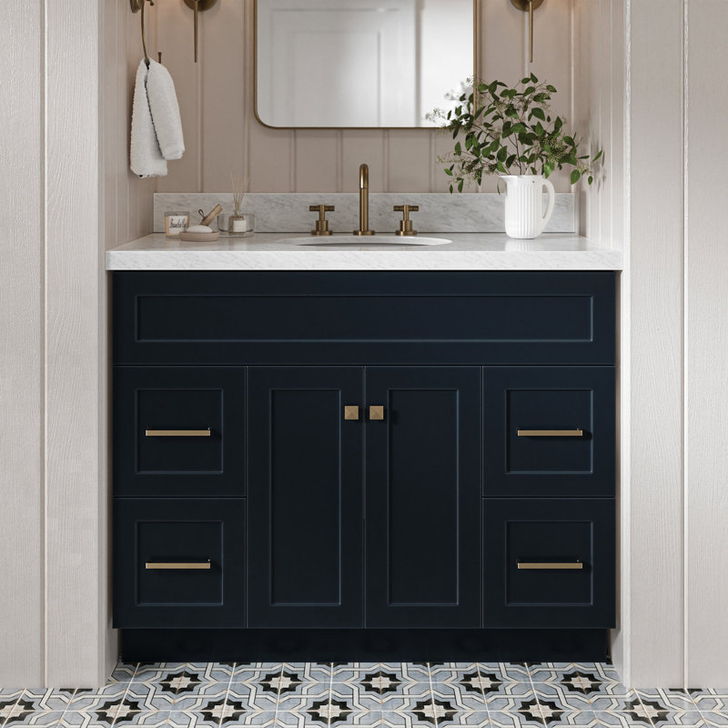 Ensemble de meuble-lavabo simple 43 po Abell, Bleu minuit