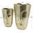 Aluminum Metal Face Gold Decorative Vase with Abstract Details Set