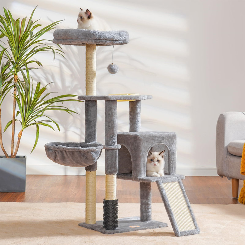 Arbre à chat 42,5 po H Elgin, H 7,09 po x l 12,6 po x L 17,32 po, Grey