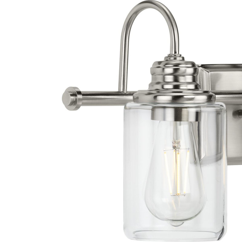 Éclairage pour salle de bain 3 lumières à intensité variable, Nickel brossé