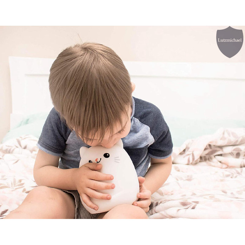 Adorable Cat-Shaped Silicone Nursery Night Light
