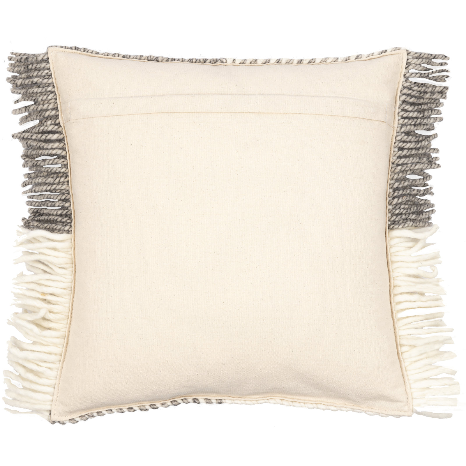 Cypress Fringed Throw Pillow, 18" x 18", Polyester/Polyfill