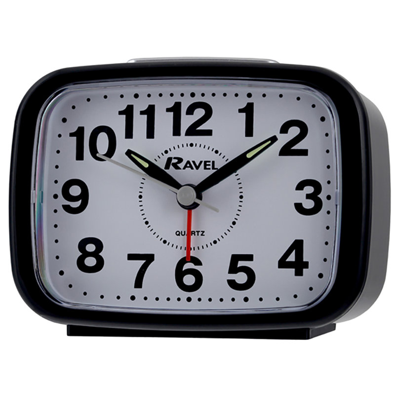 Quartz movement / Crystal Alarm Tabletop Clock, Black