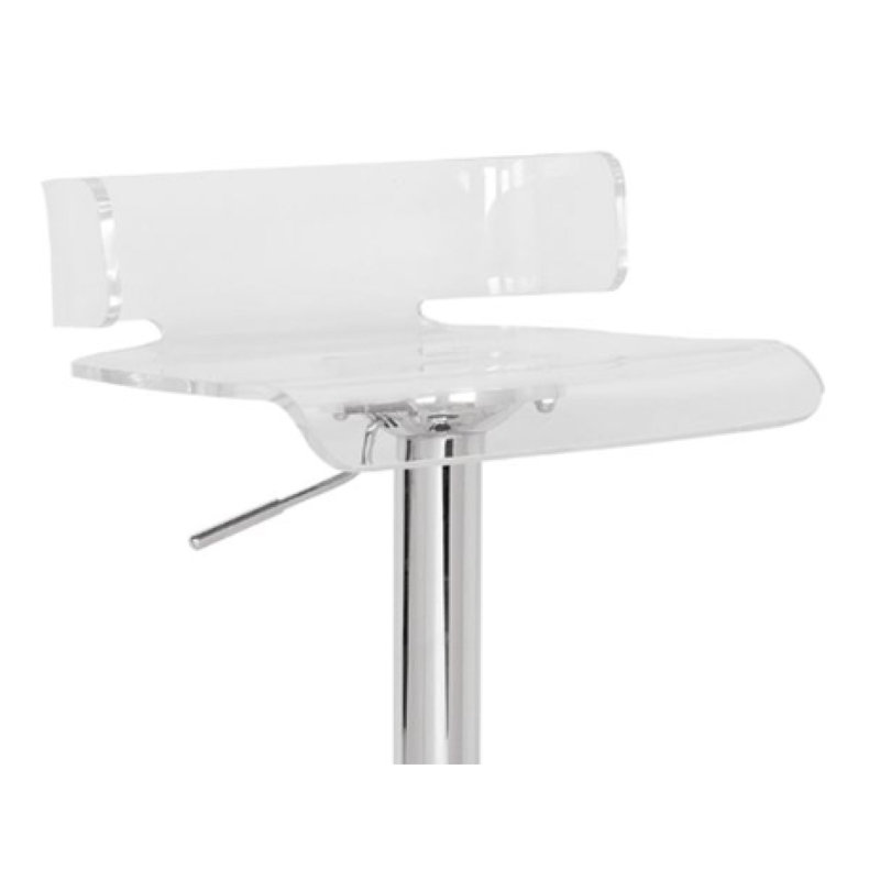 Tabouret réglable pivotant avec finition chromée Rania