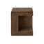 Table d'appoint, h 25 po, intérieur ou extérieur, table d'appoint, table de chevet, bout, carré, chambre à coucher, salon, noyer, contemporain, moderne