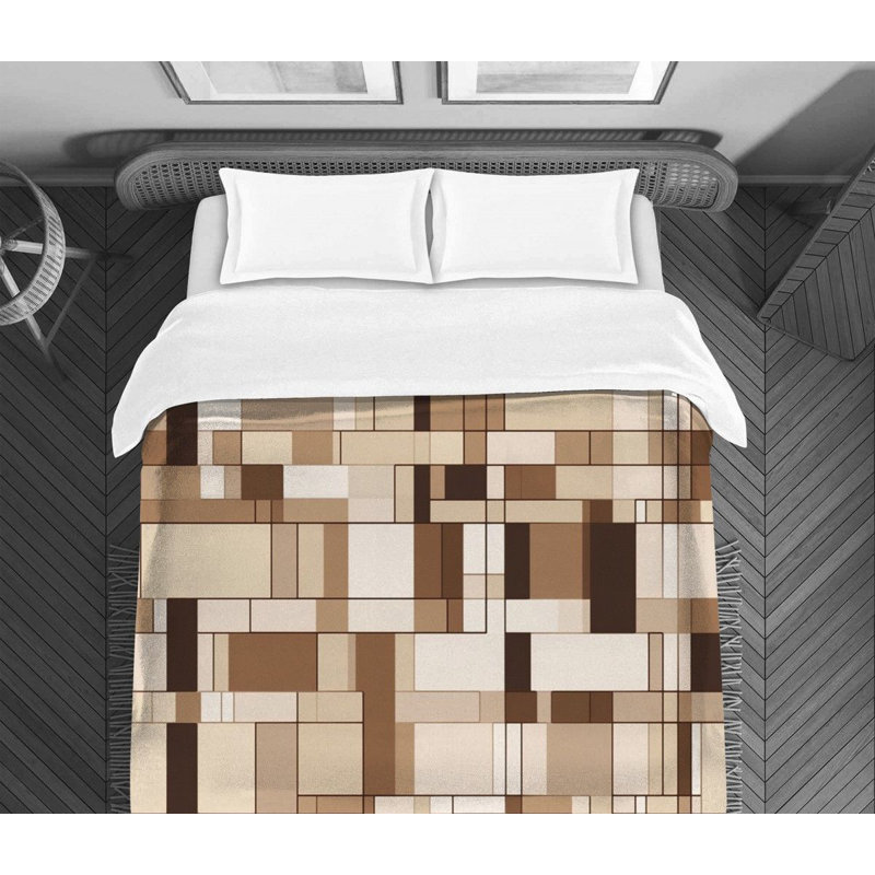 Gunnels Mondrian Geometric Geometric Shapes Comforter, King