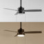 Ventilateur de plafond à DEL ajustable à hauteur réglable en fer à 3 vitesses de 42 po avec chaînes de traction Arevik