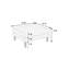 Ensemble de meubles modulaires modernes 6 pièces rose poudré comprenant 4 fauteuils sans accoudoirs et 2 poufs pour salon, canapé et…