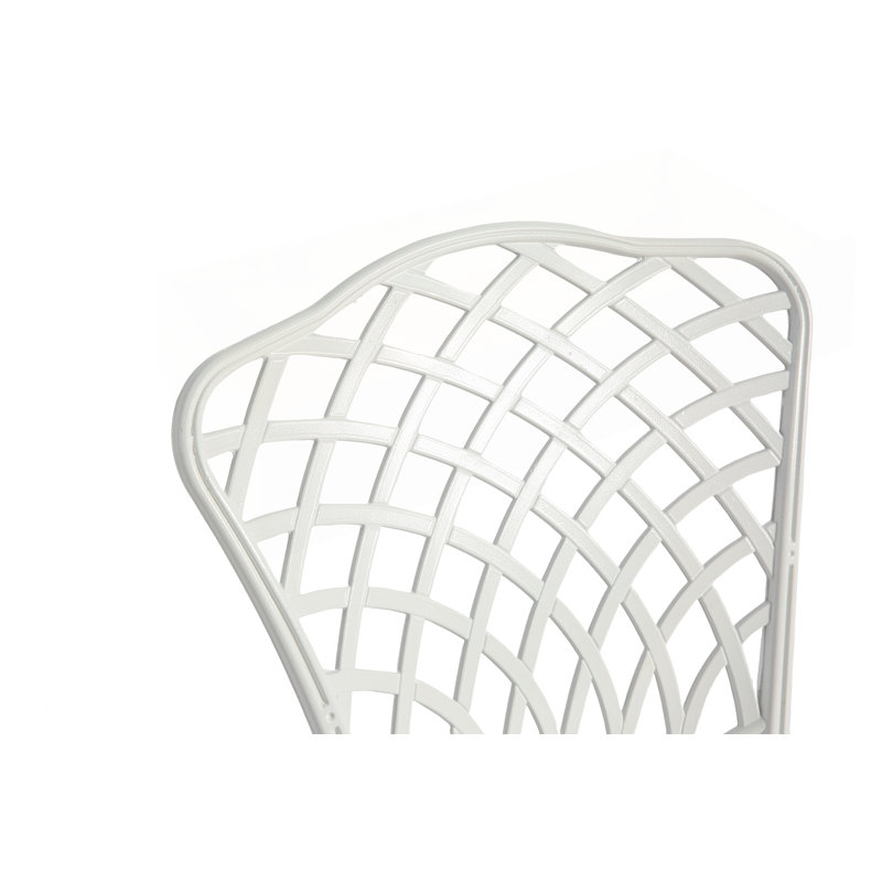 Ensemble de 3 meubles de patio en fonte d'aluminium antirouille, Blanc