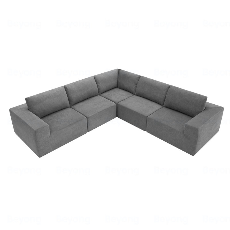 Canapé modulaire en L modulaire sans os, ensemble de canapé de plancher de luxe, meubles d'intérieur rembourrés